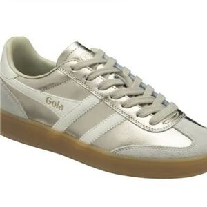 Gola Viper Metallic Sneakers in Gold & Off White size 6 (fit like 7)